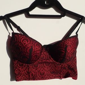 Jezebel Ross 34B NWT Corset Bra Halloween Sexy Red